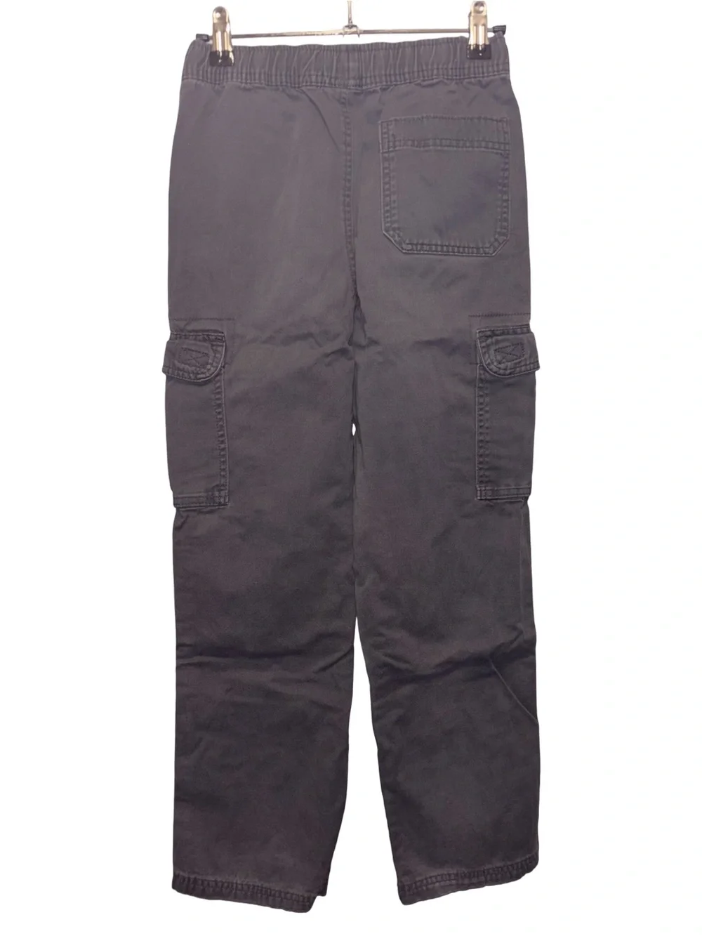 Boys Outfit Size Large 10-12 Cargo Pants Grey & Collar Short-Sleeve Shirt Green - Picture 3 of 6